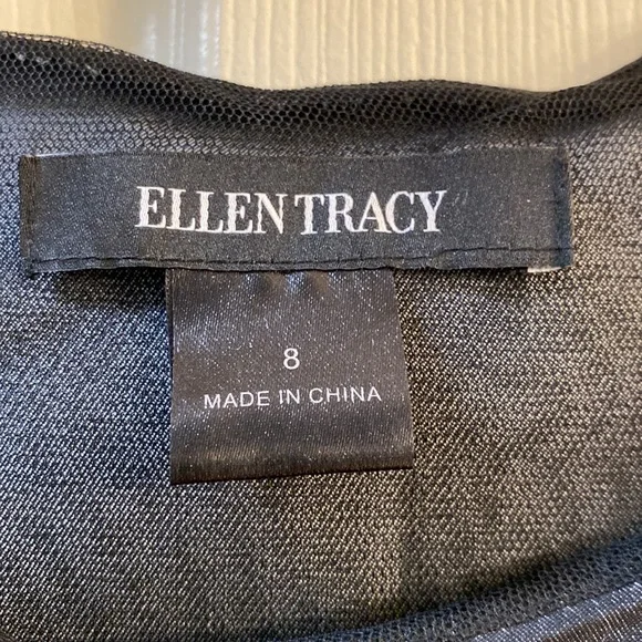 Ellen Tracy dark gray paneled dress - Picture 3 of 9